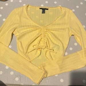 Yellow Forever 21 Crop Top